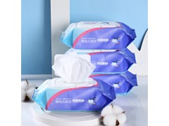 蓝双叶湿纸巾80片带盖湿巾OEM纳米银湿纸巾代工图3