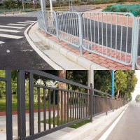 马路中央隔离栏厂家 道路护栏人行道护栏定制