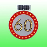 中卫市圆形限速交通标志太阳能交通标志牌价格太阳能发光标志牌