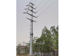 河北钢制电杆地脚螺栓电力钢管杆生产厂家电力钢杆图3