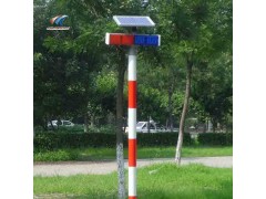 红蓝警示灯 太阳能分体式警示灯双面爆闪警示灯厂家图2