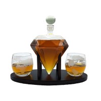 河北华企吹制钻石醒酒器高硼硅玻璃工艺酒瓶熊猫玻璃酒瓶高档玻璃酒瓶