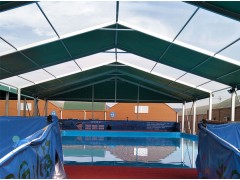 科技大学9.6米边高网球篷房 - 350㎡装配式教学场馆实现四季训练图3