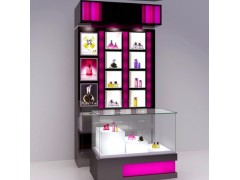 化妆品展柜制作珠宝展示柜服装展柜制作山东济南烤漆展柜山人展柜厂图2