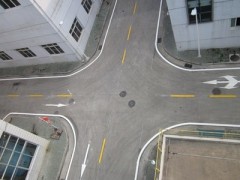 苏州人行道线、工厂行人通道划线、工业园区道路标线施工、车行道画线图2